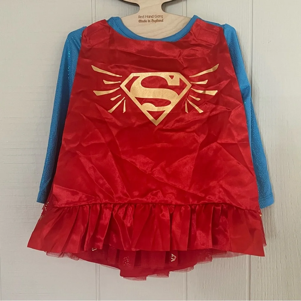 Superman Kids Costume dress NWT 12 months girls with headband and removable cape